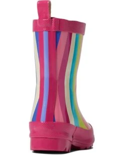 Hatley Kids Rainbow Stripes Shiny Rain Boots (Toddler/Little Kid/Big kid) -Styleden Closet 6144n7XuXL. AC SR736920