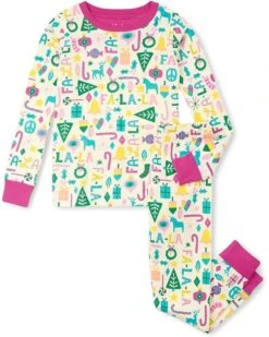 Hatley Kids Pink Falala Cotton Pajama Set (Toddler/Little Kid/Big Kid) | Sleepwear