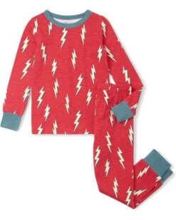 Hatley Kids Cool Bolts Stretch Cotton Pajama Set (Toddler/Little Kid/Big Kid) | Sleepwear