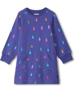 Hatley Kids Rainbow Raindrops Sweatshirt Dress (Toddler/Little Kid/Big Kid) | Dresses