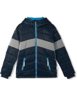 Hatley Kids Shark Skin Colourblock Puffer Jacket (Toddler/Little Kid/Big Kid) | Coats & Outerwear