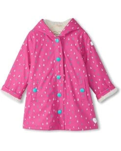 Hatley Kids Tiny Dots Colour Changing Sherpa Lined Splash Jacket (Toddler/Little Kid/Big Kid) | Coats & Outerwear