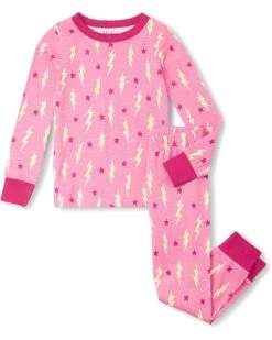 Hatley Kids Lightening Bolts & Stars Stretch Cotton Pajama Set (Toddler/Little Kid/Big Kid) | Sleepwear
