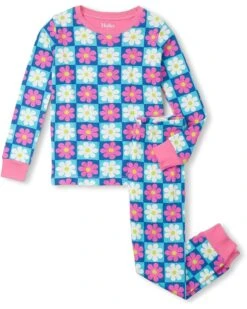 Hatley Kids Checked Daisy Cotton Pajama Set (Toddler/Little Kid/Big Kid) | Sleepwear