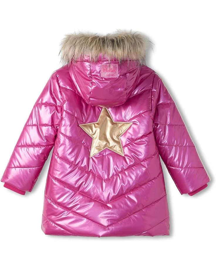 Hatley Kids Fuschia Star Sherpa Lined Puffer Jacket (Toddler/Little Kid/Big Kid) | Coats & Outerwear 4 Hatley Kids Fuschia Star Sherpa Lined Puffer Jacket (Toddler/Little Kid/Big Kid) | Coats & Outerwear - Image 2