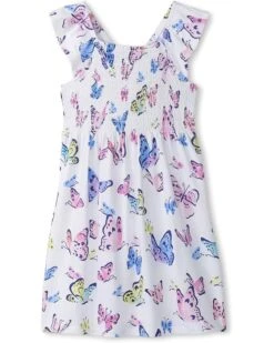 Hatley Kids Soft Butterflies Smocked Dress (Toddler/Little Kid/Big Kid) | Dresses