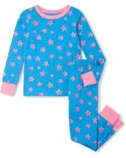 Hatley Kids Glitter Stars Stretch Cotton Pajama Set (Toddler/Little Kid/Big Kid) | Sleepwear