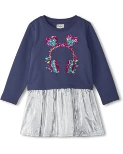 Hatley Kids Headphones Novelty Skirt Dropped Waist Dress (Toddler/Little Kid/Big Kid) | Dresses