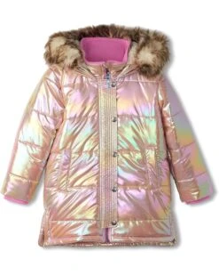 Hatley Kids Pink Moon Sherpa Lined Puffer Jacket (Toddler/Little Kid/Big Kid) | Coats & Outerwear