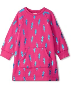 Hatley Kids Lightening Bolt Sweatshirt Dress (Toddler/Little Kid/Big Kid) | Dresses