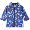 Hatley Kids Dino Fossils Colour Changing Zip-Up Rain Jacket (Toddler/Little Kid/Big Kid) | Coats & Outerwear