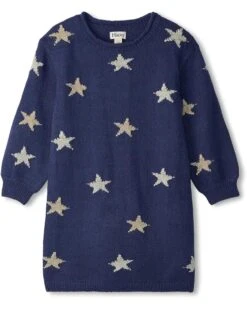 Hatley Kids Blue Starlight Easy Sweater Dress (Toddler/Little Kid/Big Kid) | Dresses