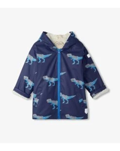 Hatley Kids T-Rex Attack Sherpa Lined Splash Jacket (Toddler/Little Kid/Big Kid) | Coats & Outerwear