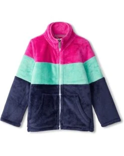 Hatley Kids Colourblock Stripes Fuzzy Fleece Zip-Up (Toddler/Little Kid/Big Kid) | Coats & Outerwear