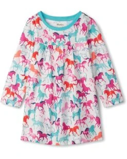 Hatley Kids Photo Horses Long Sleeve Nightdress (Toddler/Little Kid/Big Kid) | Sleepwear