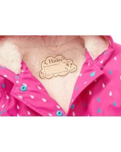 Hatley Kids Tiny Dots Colour Changing Sherpa Lined Splash Jacket (Toddler/Little Kid/Big Kid) | Coats & Outerwear -Styleden Closet 71oUkms932L. AC SR736920