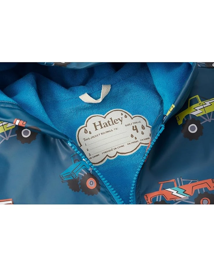 Hatley Kids Monster Trucks Zip-Up Rain Jacket (Toddler/Little Kid/Big Kid) | Coats & Outerwear 5 Hatley Kids Monster Trucks Zip-Up Rain Jacket (Toddler/Little Kid/Big Kid) | Coats & Outerwear - Image 3