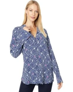 Hatley Carmen Blouse - Fedora Ikat | Shirts & Tops